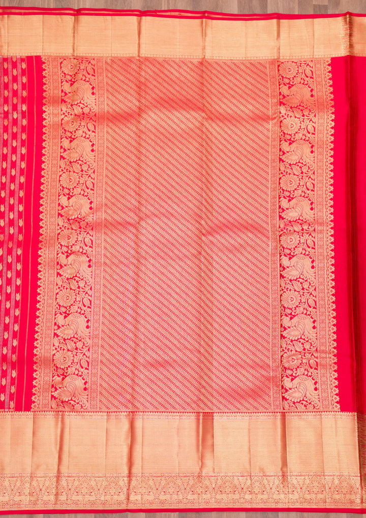 Red Zariwork Pure Silk Saree