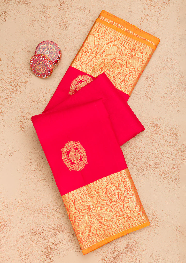 Red Zariwork Banarasi Pure Silk Saree