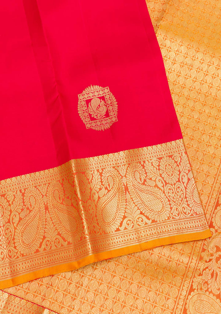 Red Zariwork Banarasi Pure Silk Saree