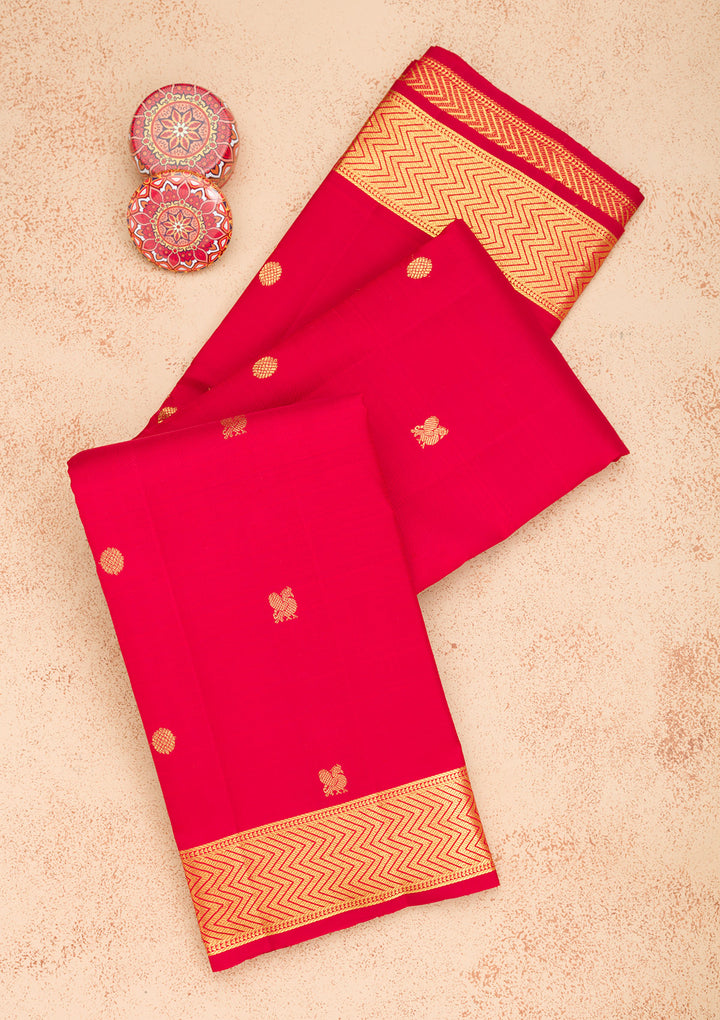 Red Zariwork Pure Silk Saree