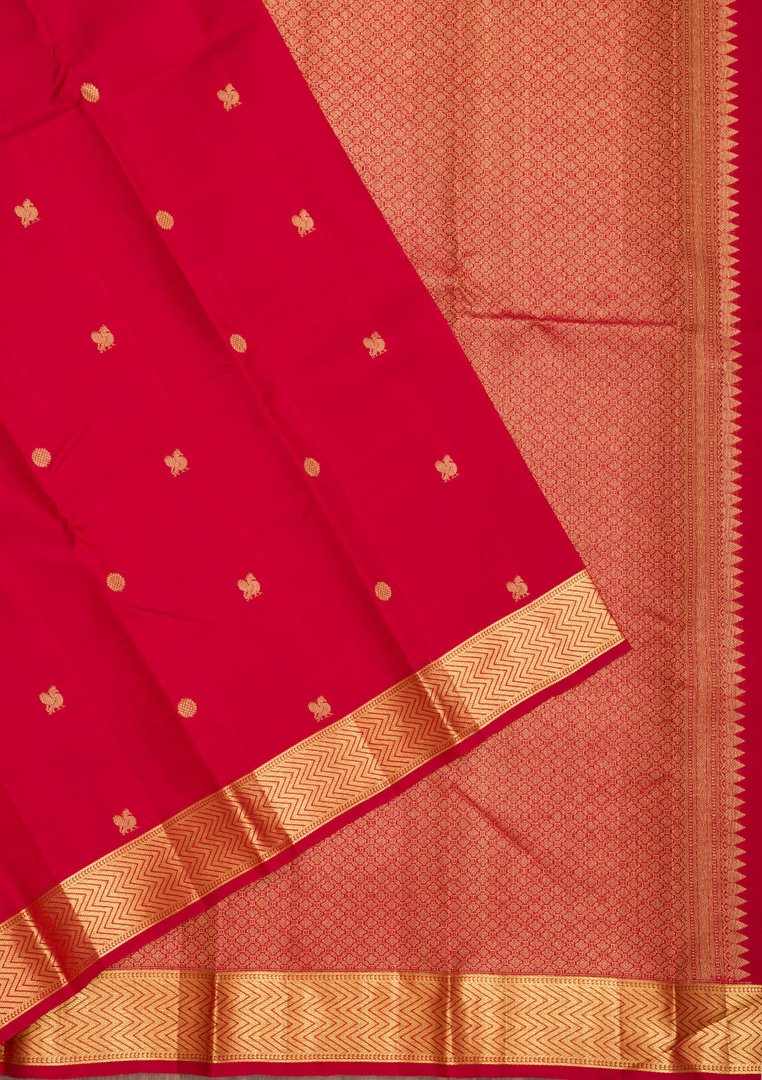 Red Zariwork Pure Silk Saree