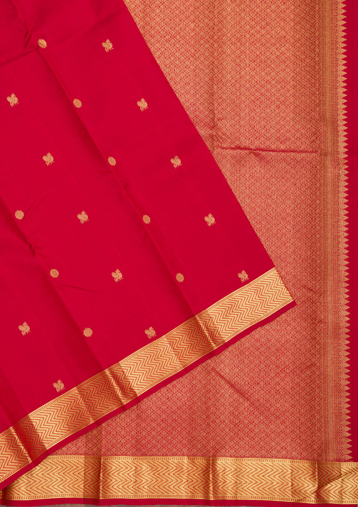 Red Zariwork Pure Silk Saree