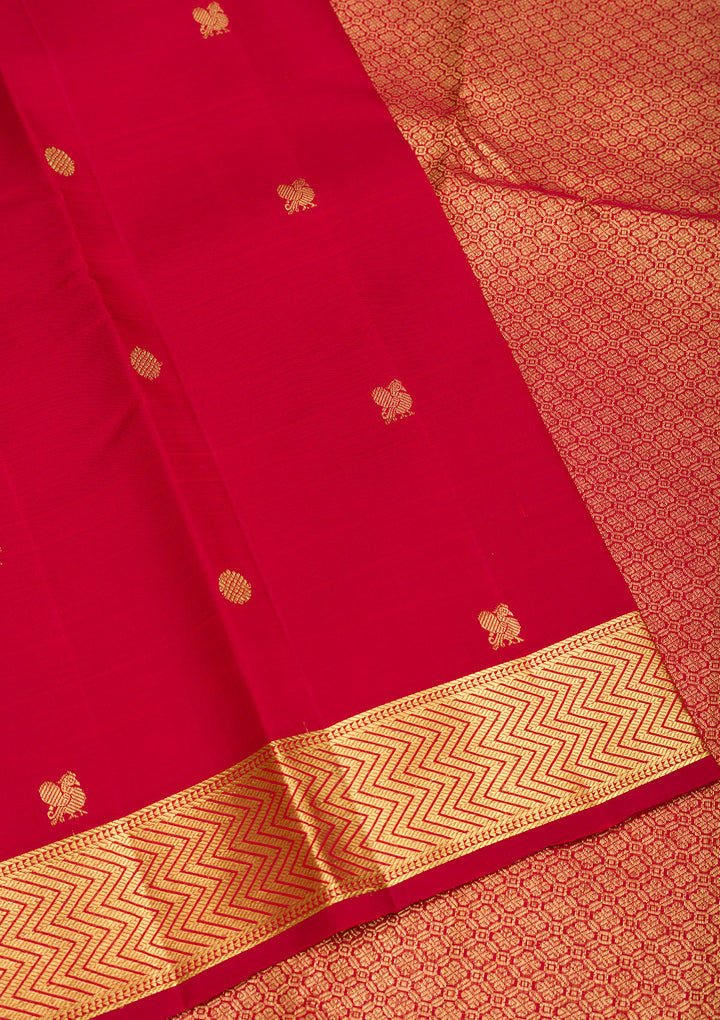Red Zariwork Pure Silk Saree