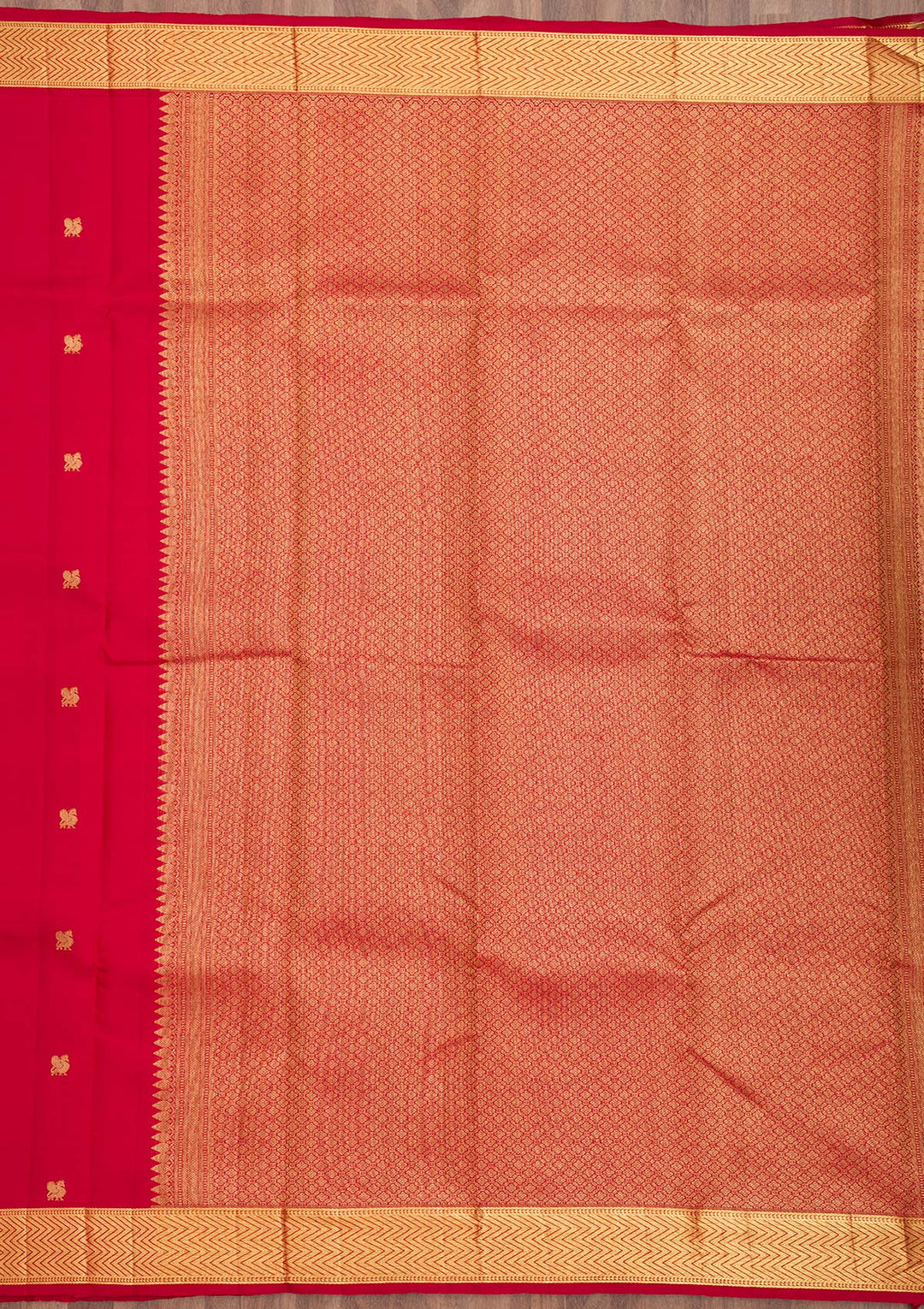 Red Zariwork Pure Silk Saree