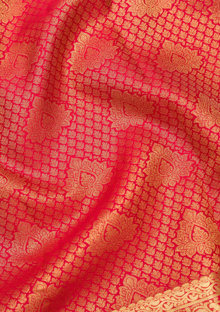 Red Zariwork Pure Silk Saree