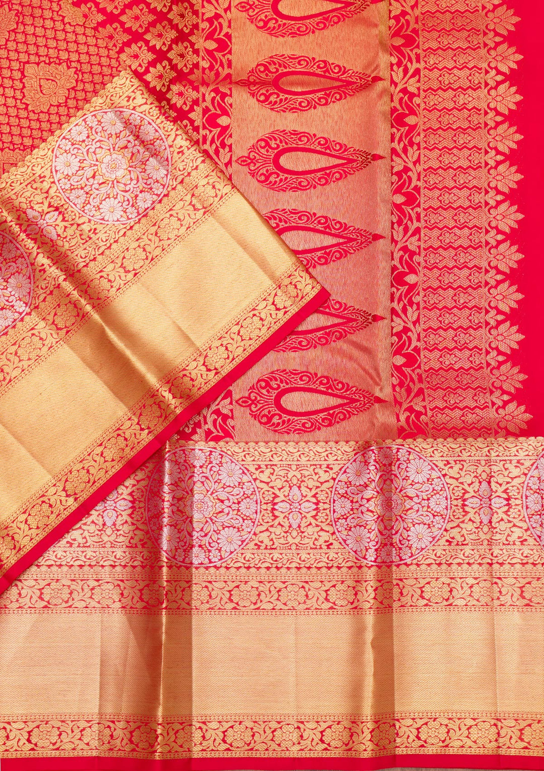 Red Zariwork Pure Silk Saree