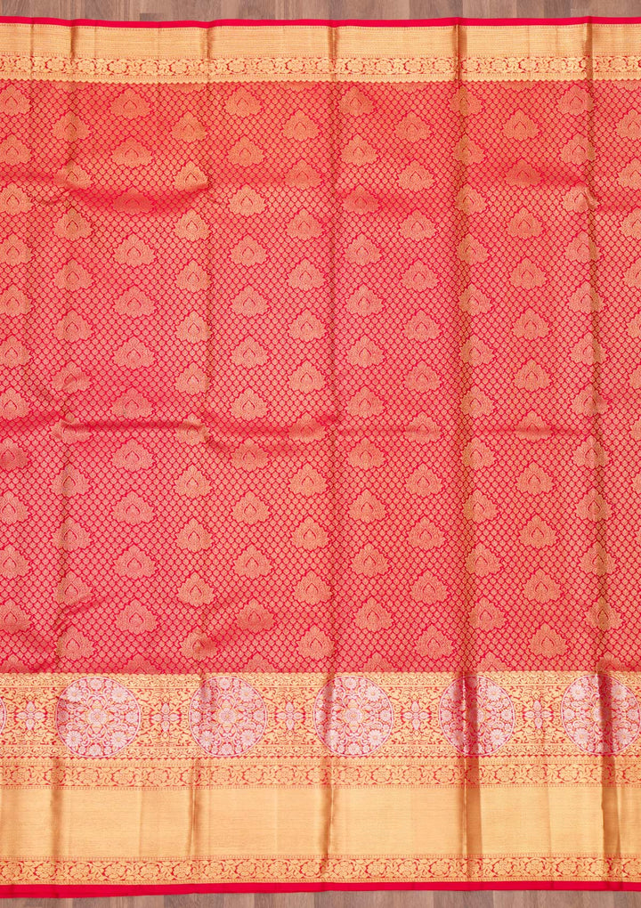 Red Zariwork Pure Silk Saree