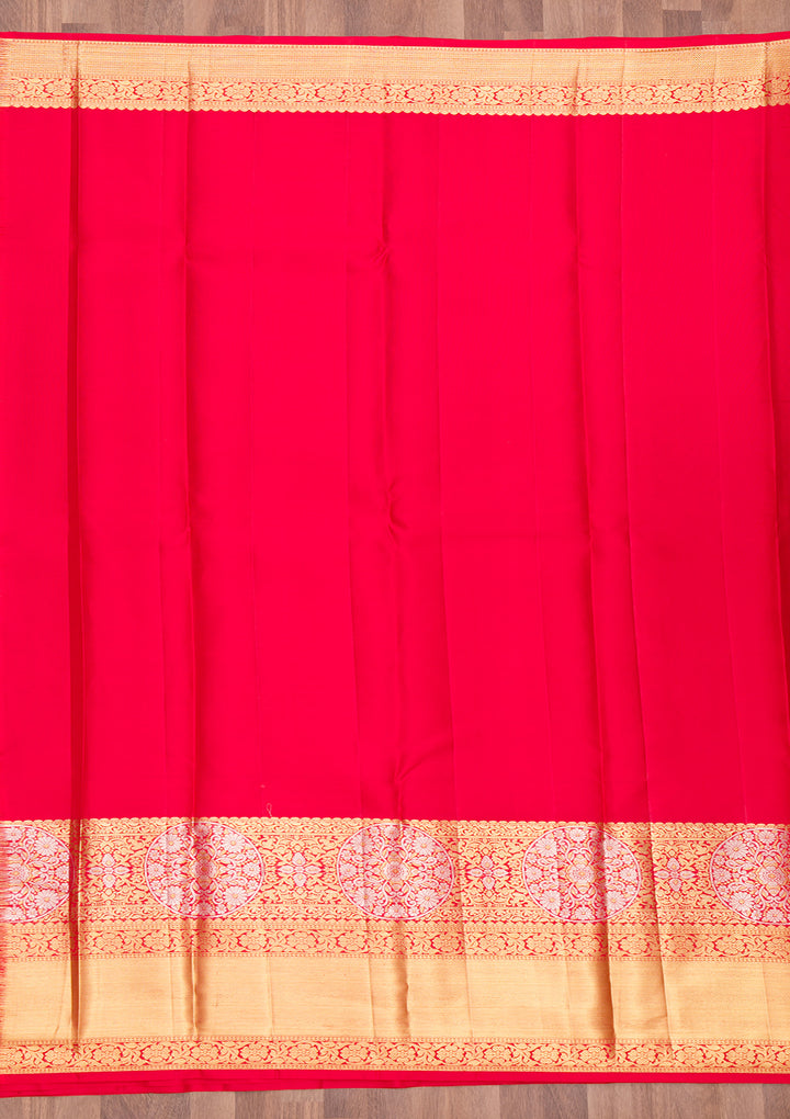 Red Zariwork Pure Silk Saree