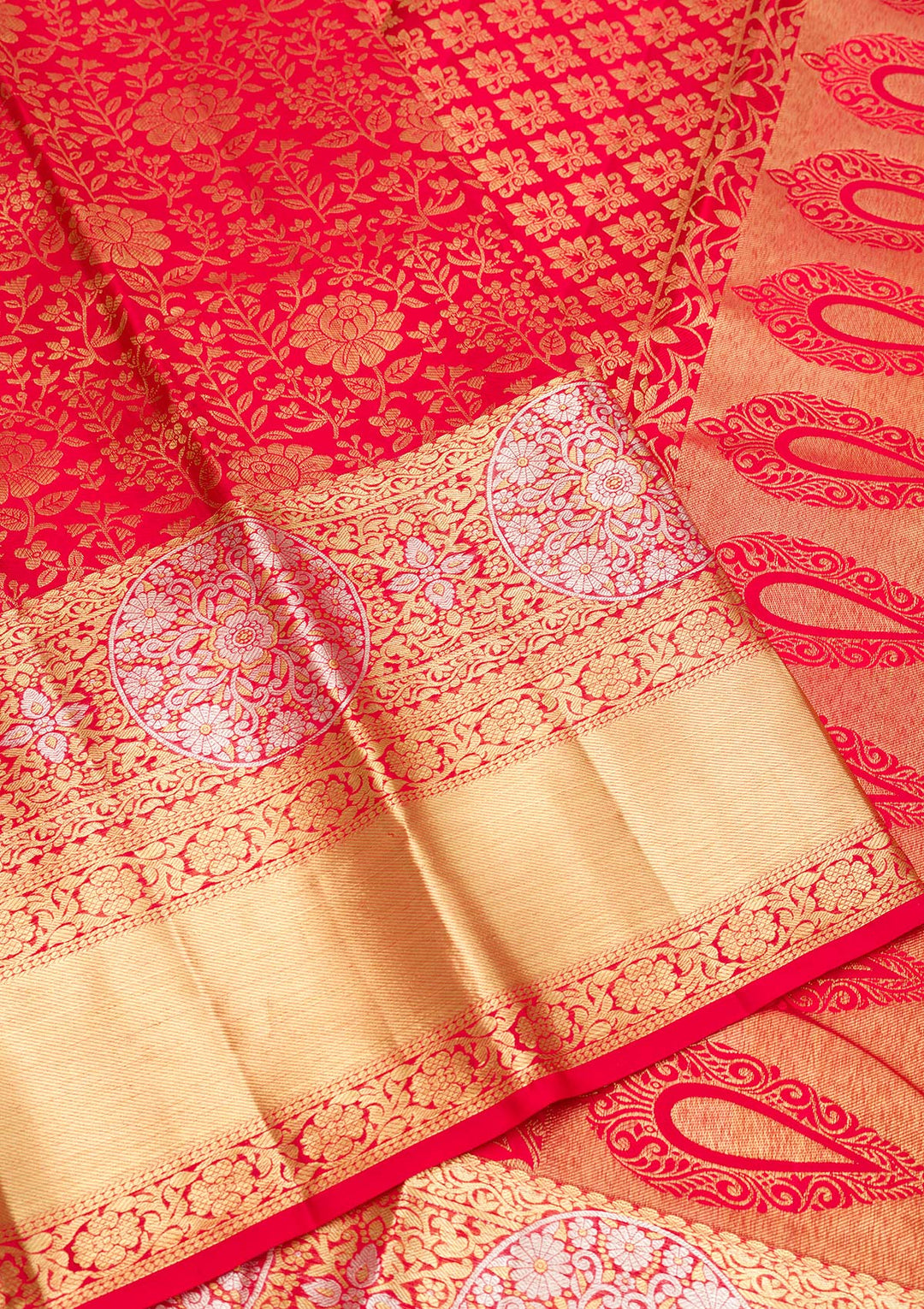Red Zariwork Pure Silk Saree