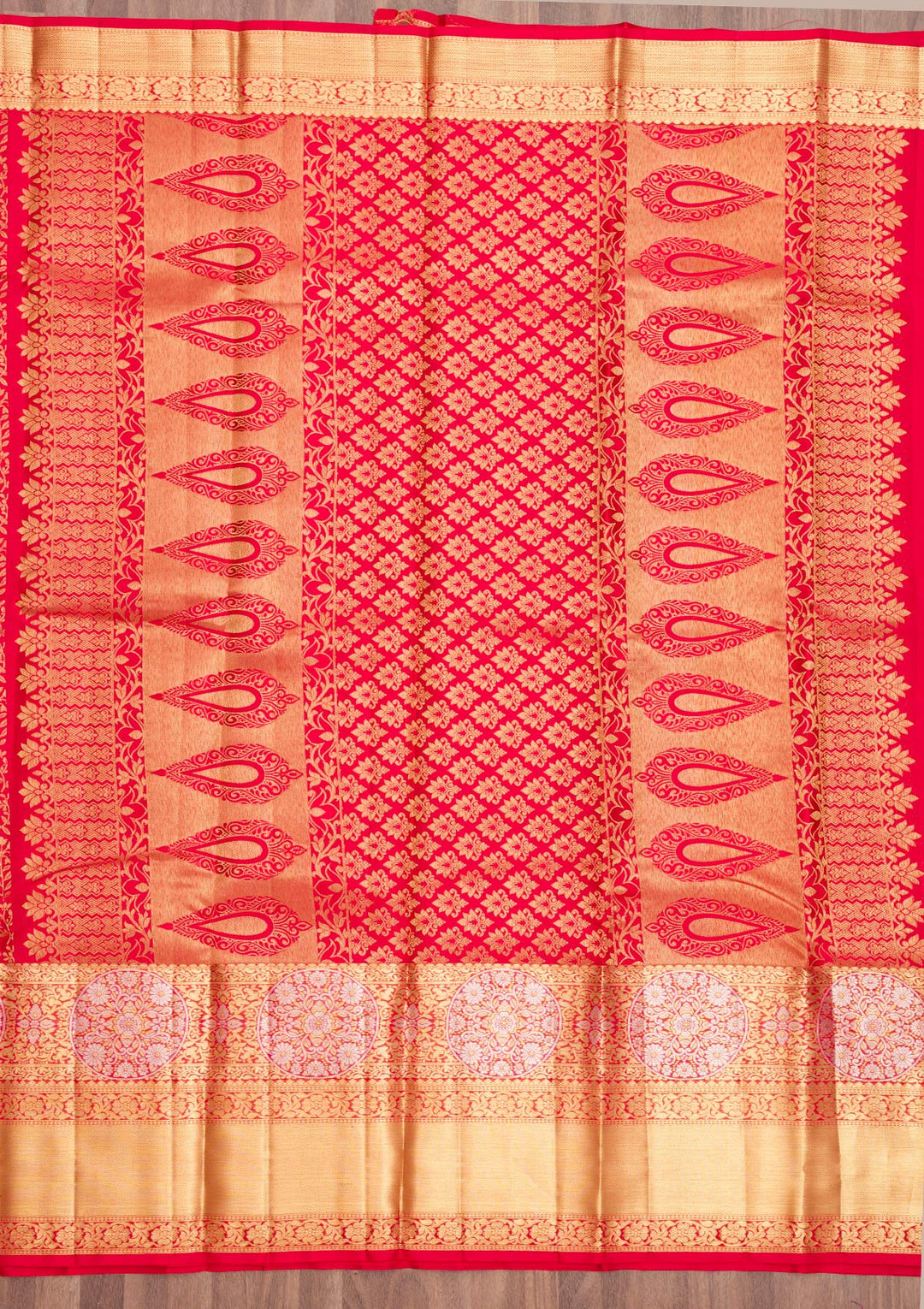 Red Zariwork Pure Silk Saree