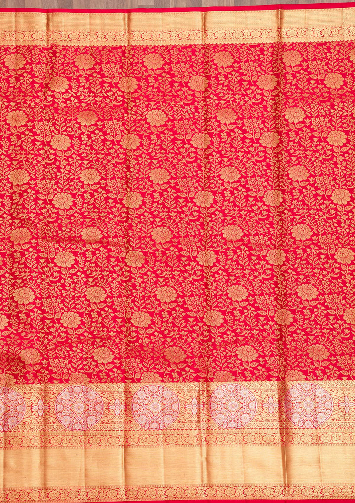 Red Zariwork Pure Silk Saree