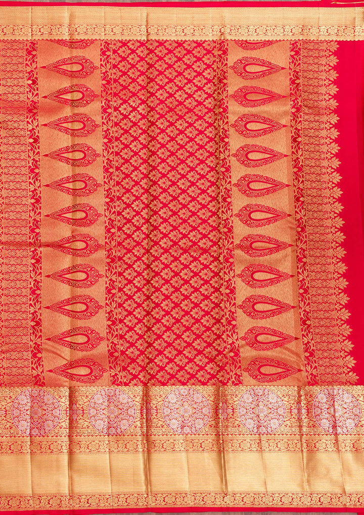 Red Zariwork Kanjivaram Pure Silk Saree