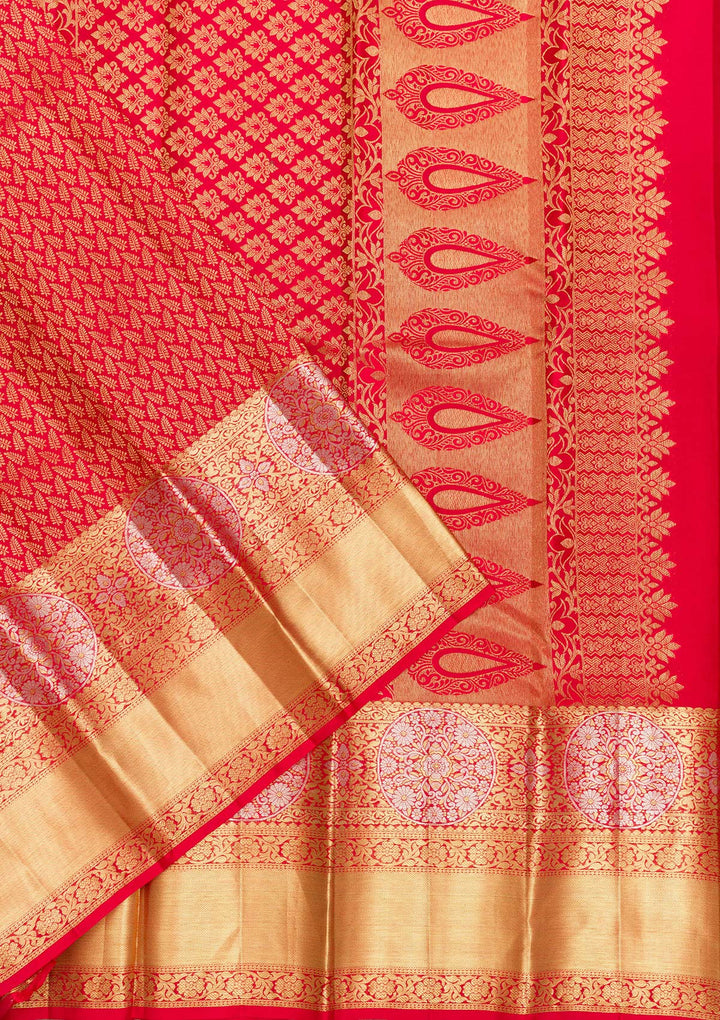 Red Zariwork Kanjivaram Pure Silk Saree