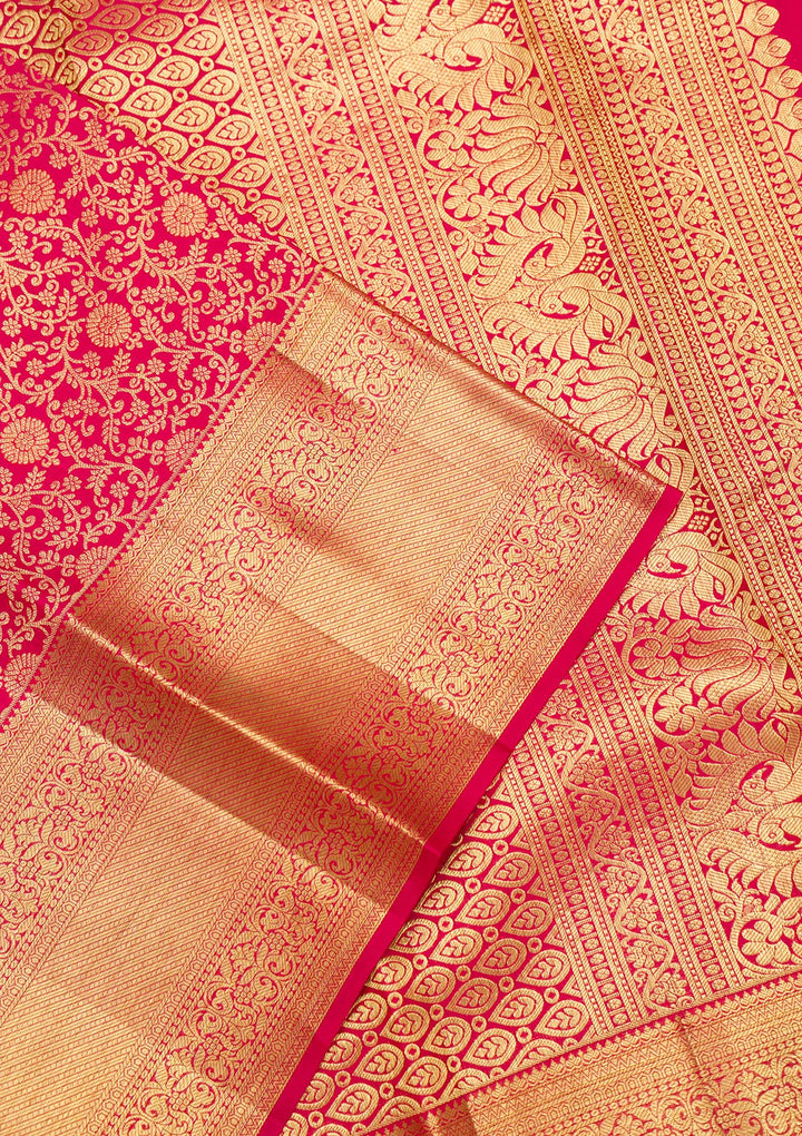 Red Zariwork Pure Silk Saree