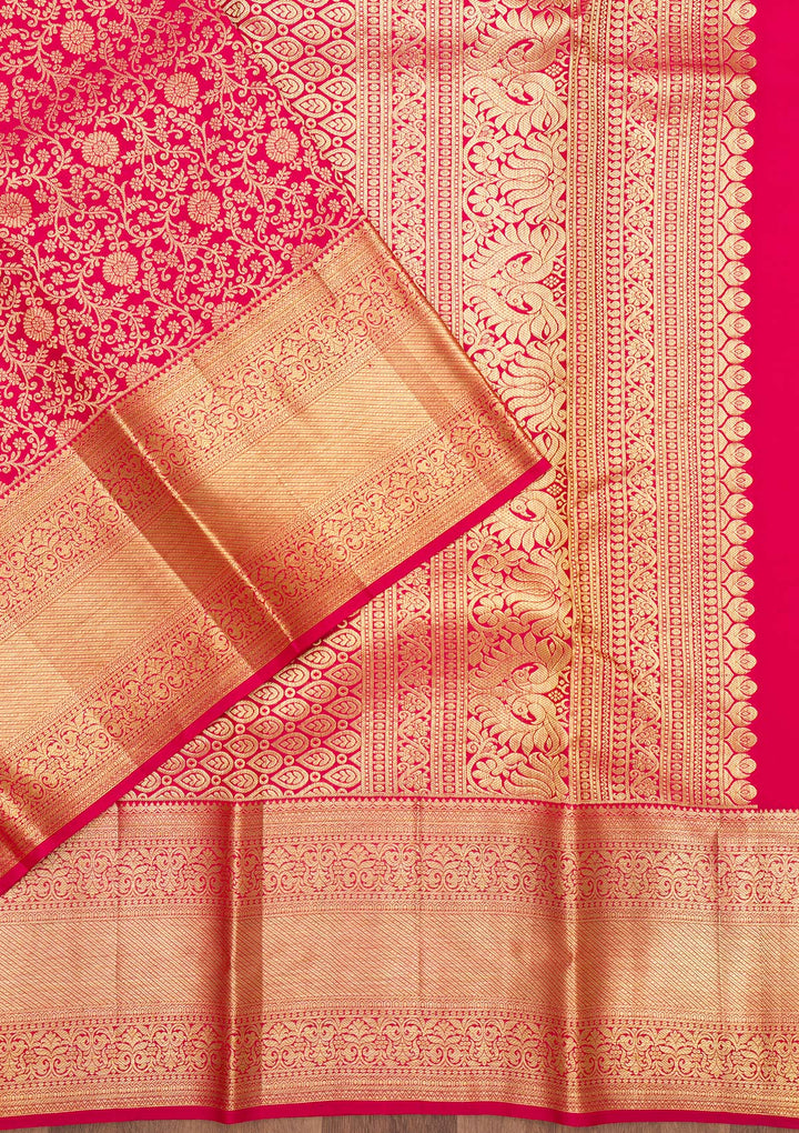 Red Zariwork Pure Silk Saree