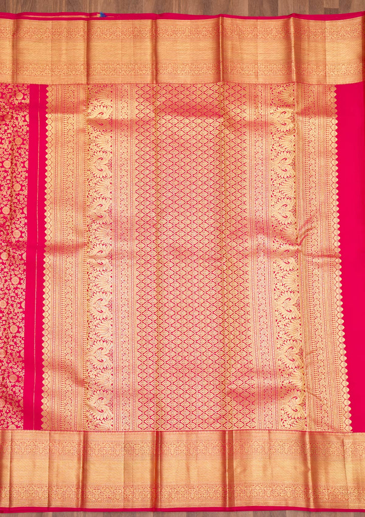 Red Zariwork Pure Silk Saree