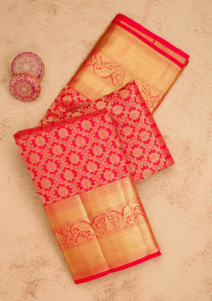 Red Zariwork Banarasi Pure Silk Saree