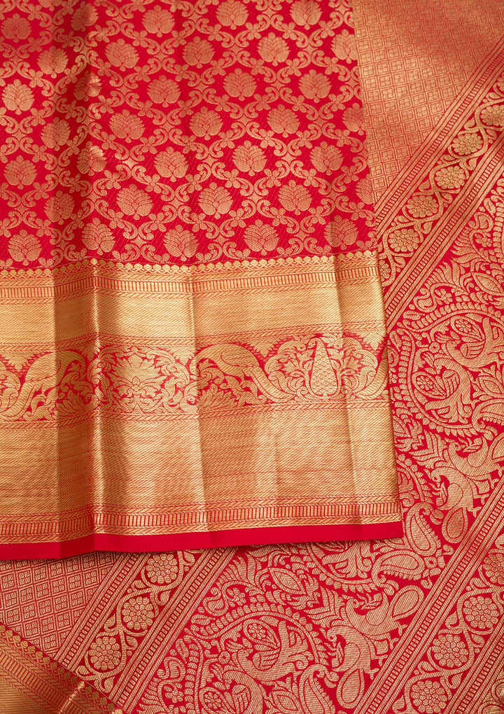 Red Zariwork Banarasi Pure Silk Saree