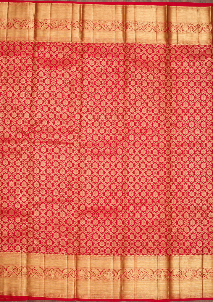 Red Zariwork Banarasi Pure Silk Saree
