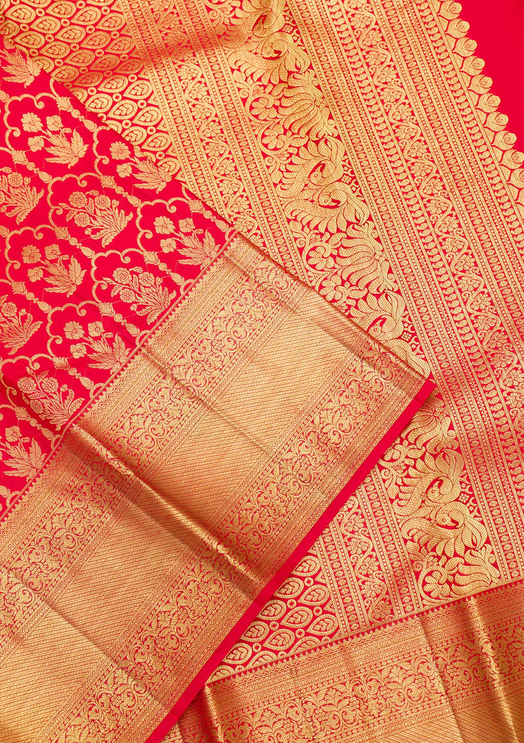 Red Zariwork Pure Silk Saree