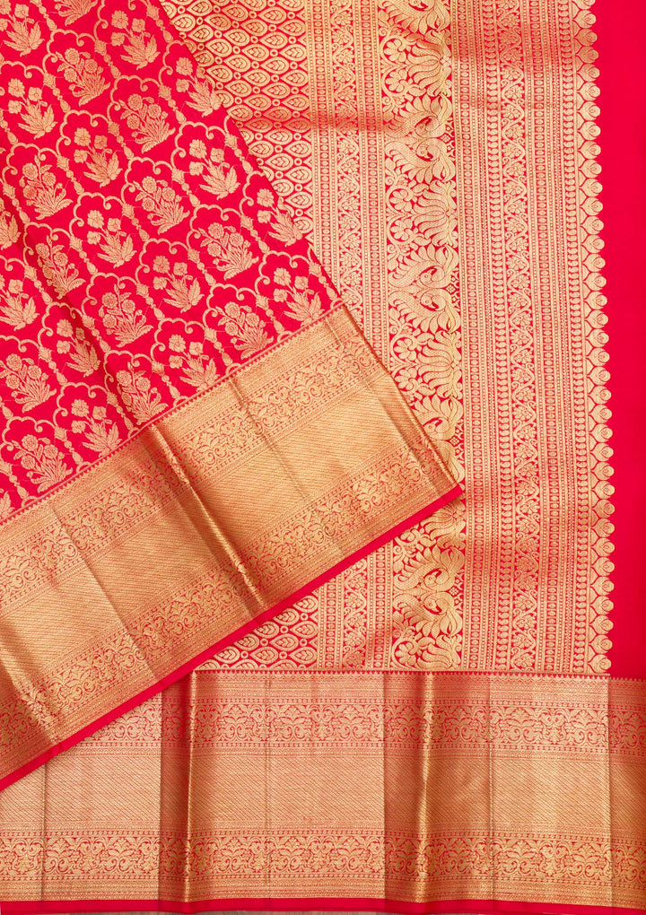 Red Zariwork Pure Silk Saree