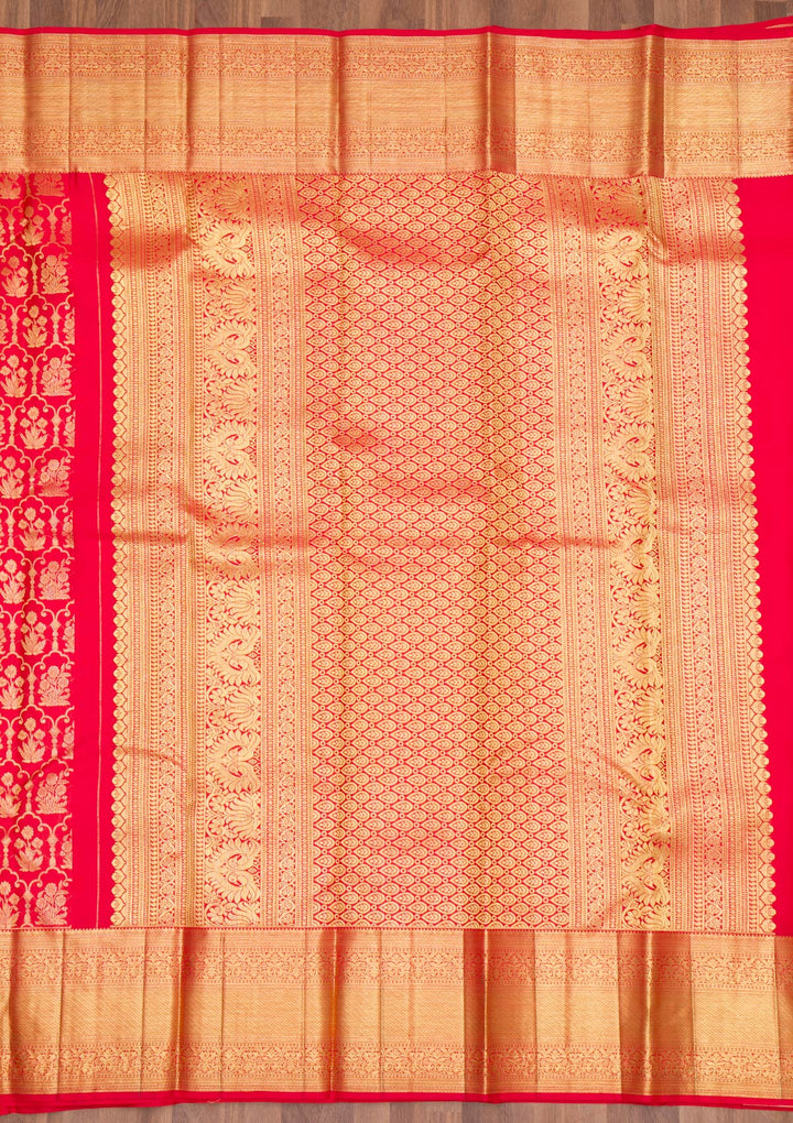 Red Zariwork Pure Silk Saree