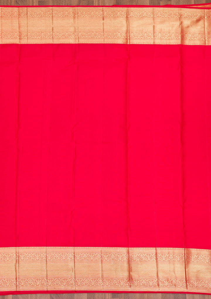 Red Zariwork Pure Silk Saree
