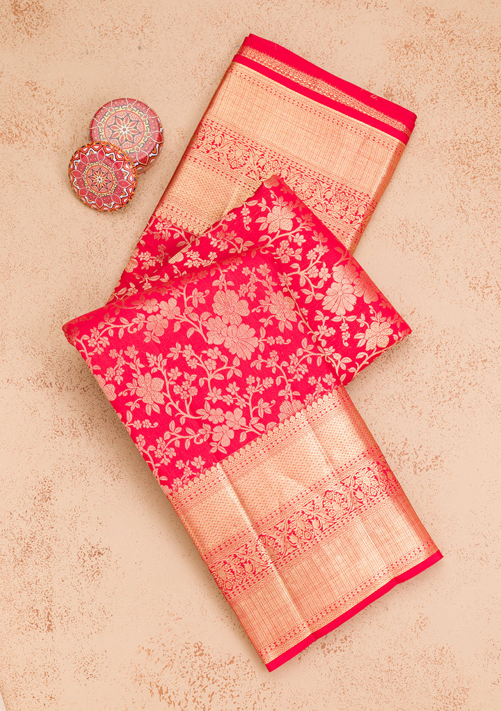 Red Zariwork Pure Silk Saree