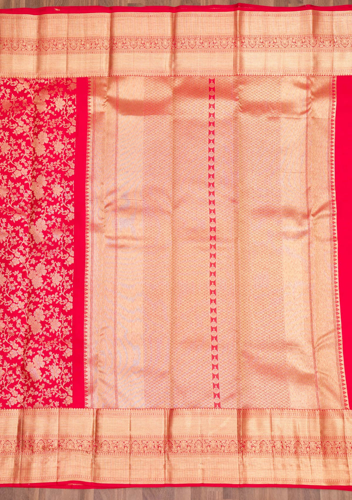 Red Zariwork Pure Silk Saree