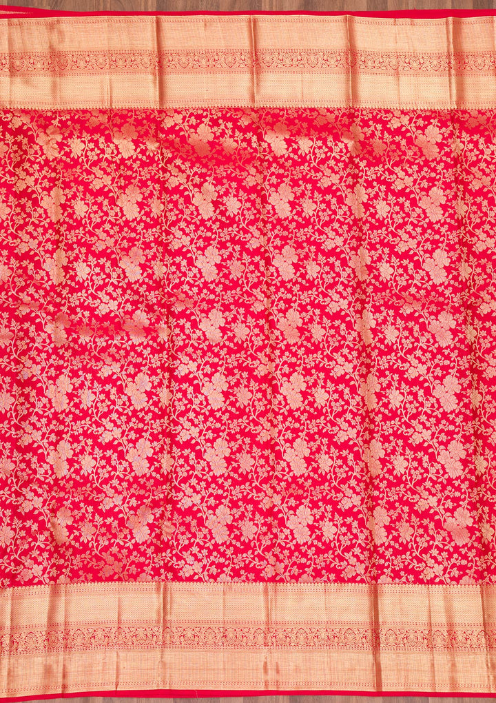 Red Zariwork Pure Silk Saree