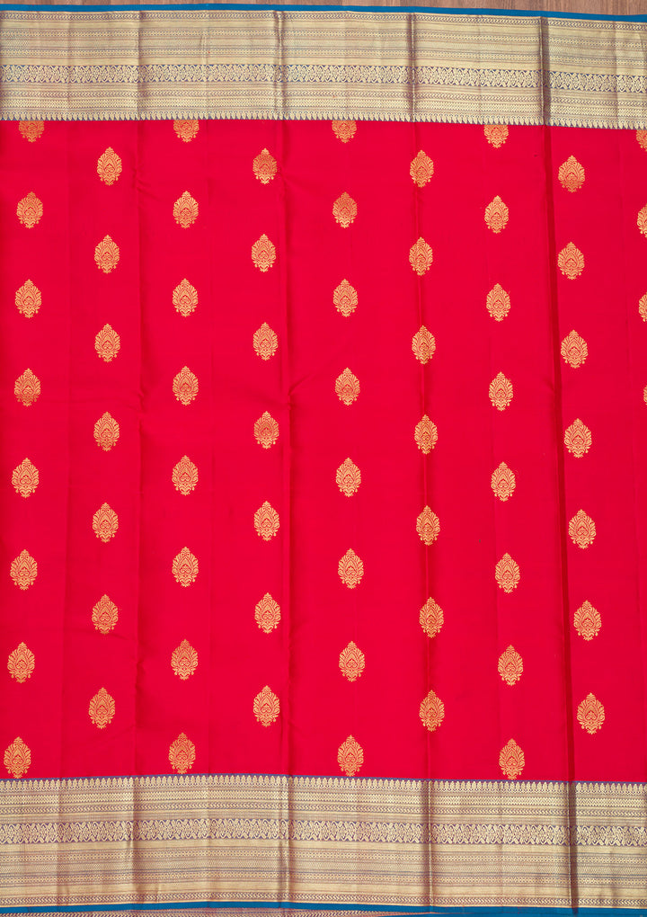 Red Zariwork Pure Silk Saree