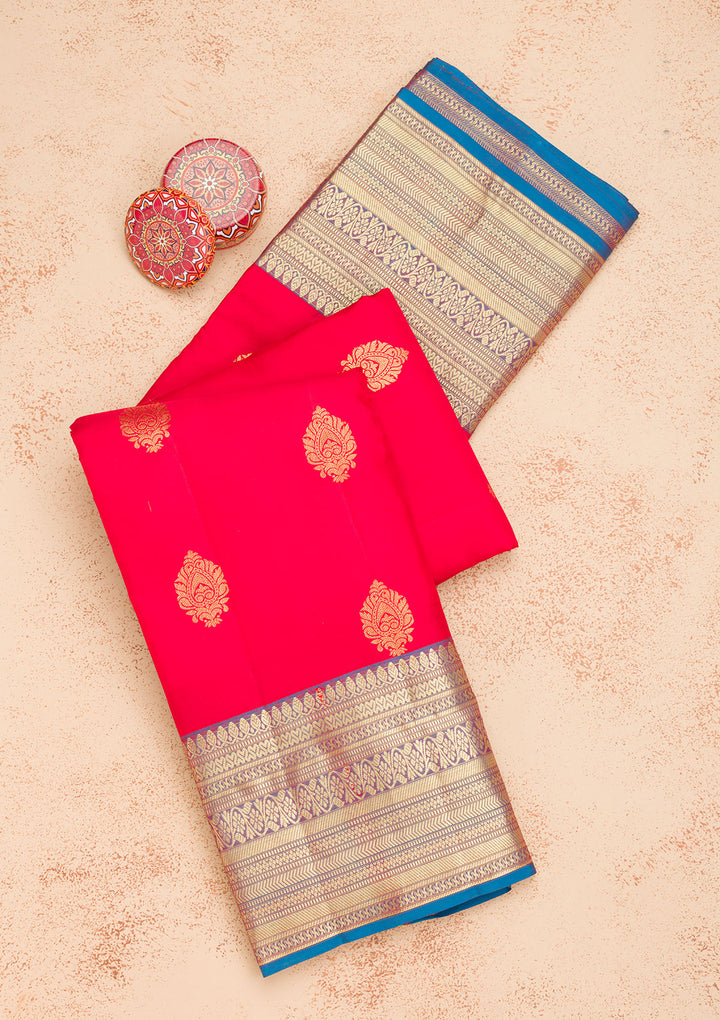 Red Zariwork Pure Silk Saree
