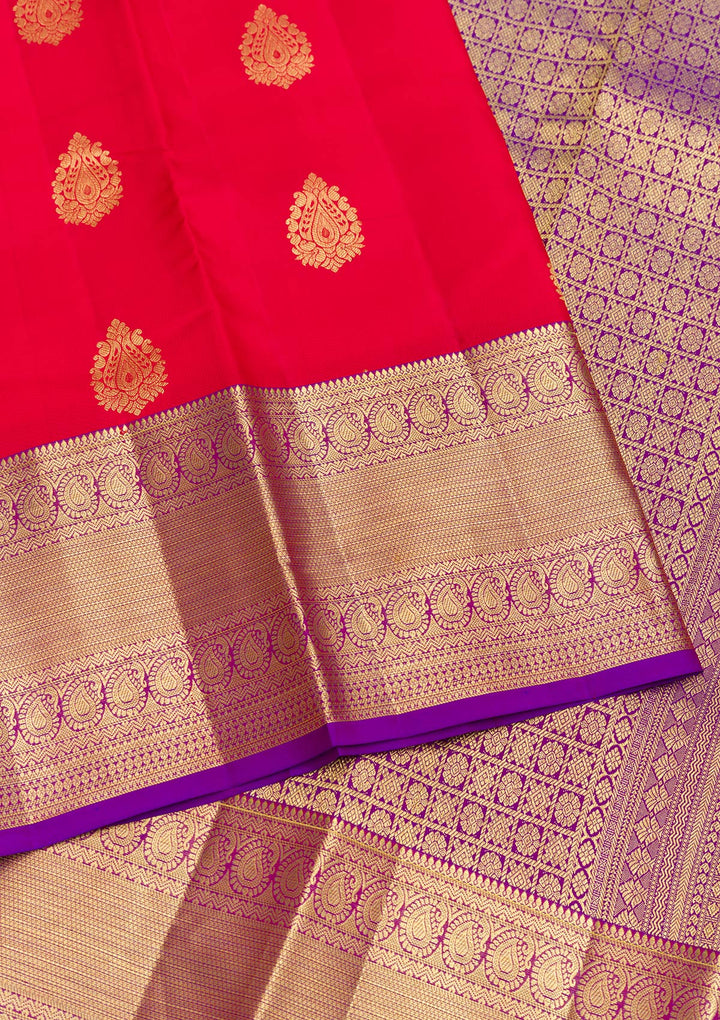 Red Zariwork Banarasi Pure Silk Saree