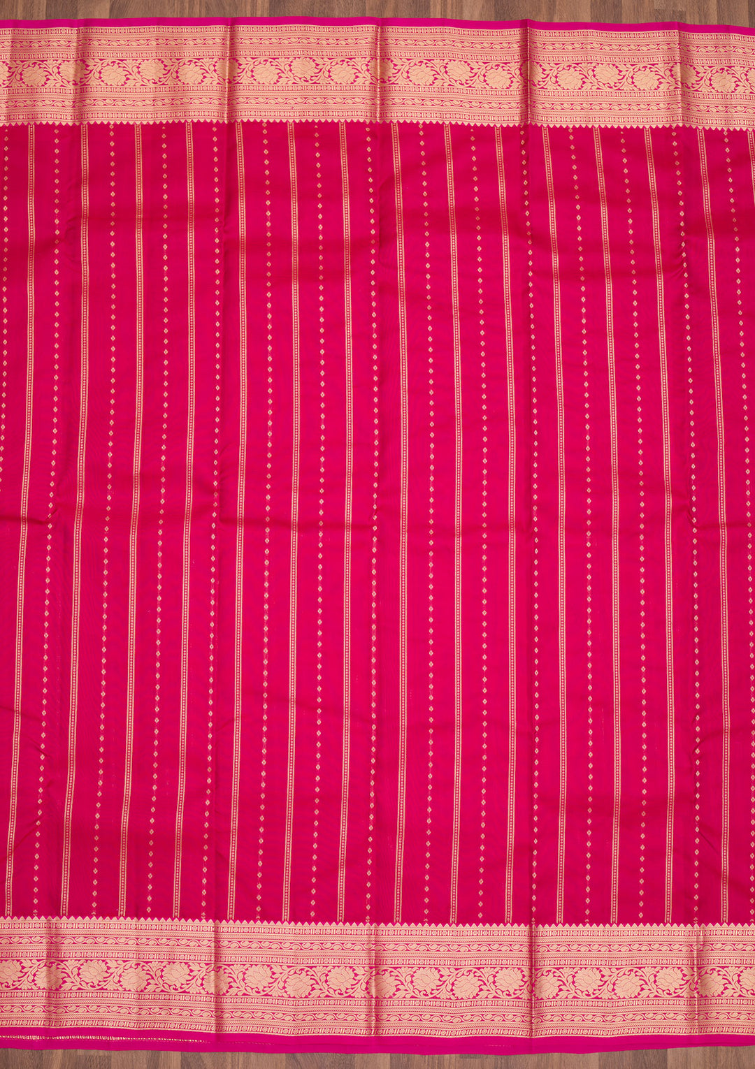 Rani Pink Zariwork Pure Silk Saree