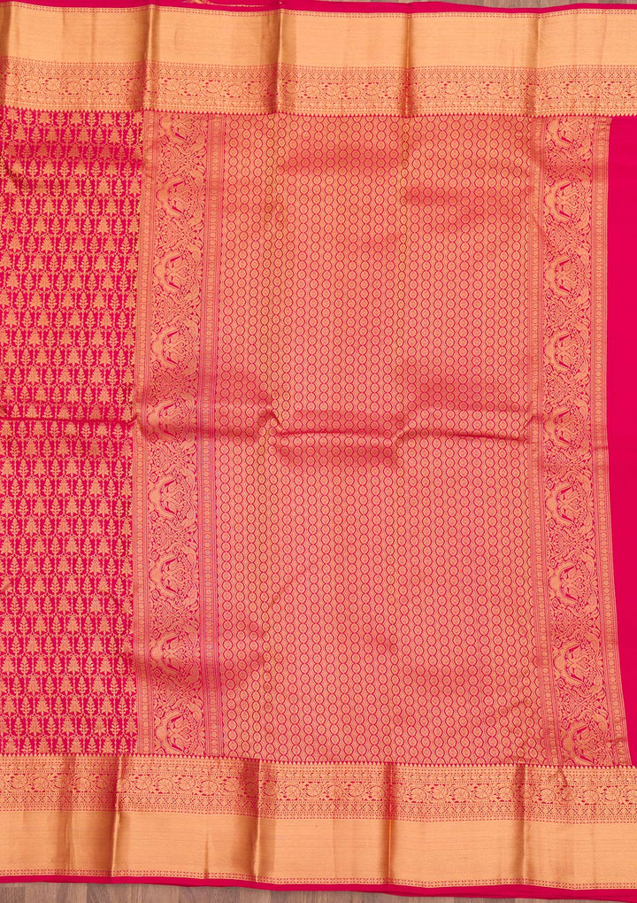 Red Zariwork Pure Silk Saree