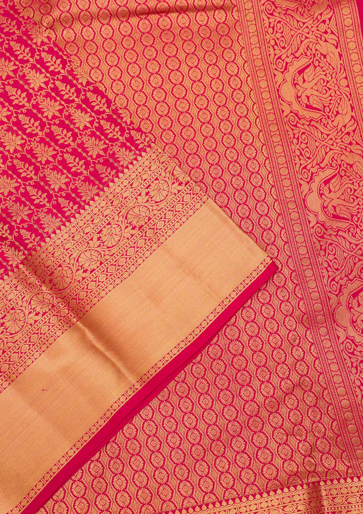 Red Zariwork Pure Silk Saree