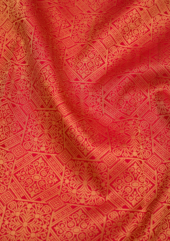 Red Zariwork Pure Silk Saree