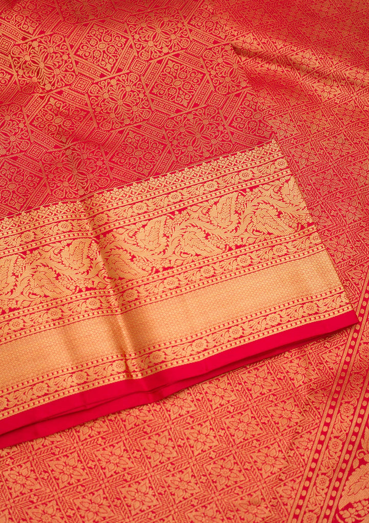 Red Zariwork Pure Silk Saree