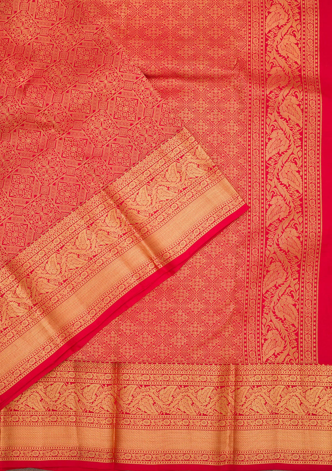 Red Zariwork Pure Silk Saree