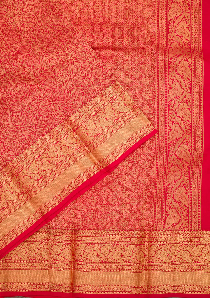 Red Zariwork Pure Silk Saree