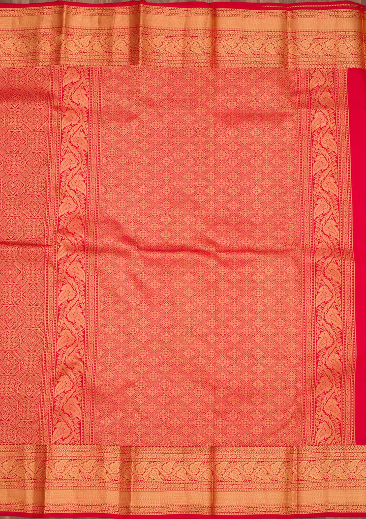 Red Zariwork Pure Silk Saree