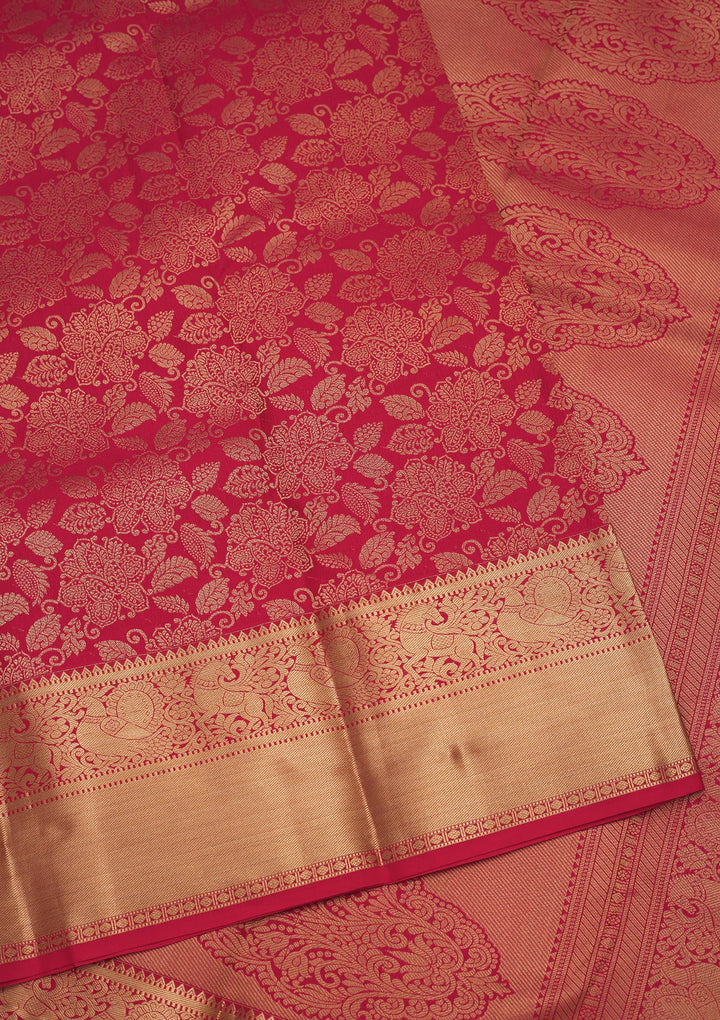 Red Zariwork Pure Silk Saree