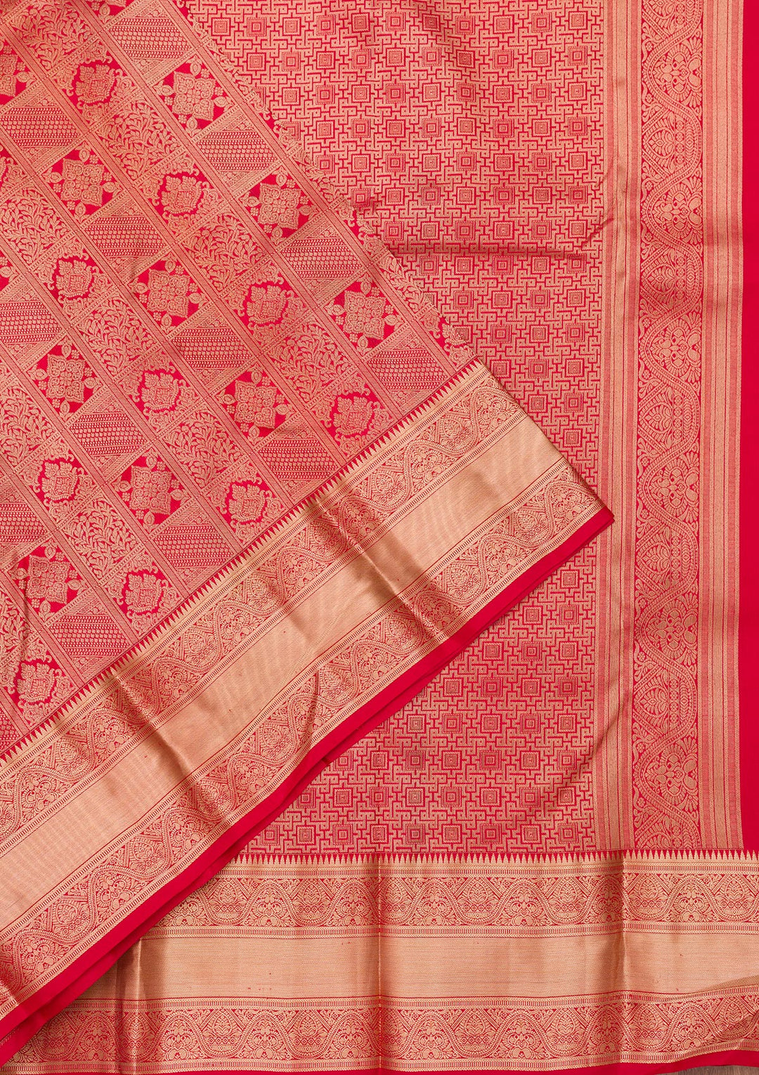 Red Zariwork Pure Silk Saree