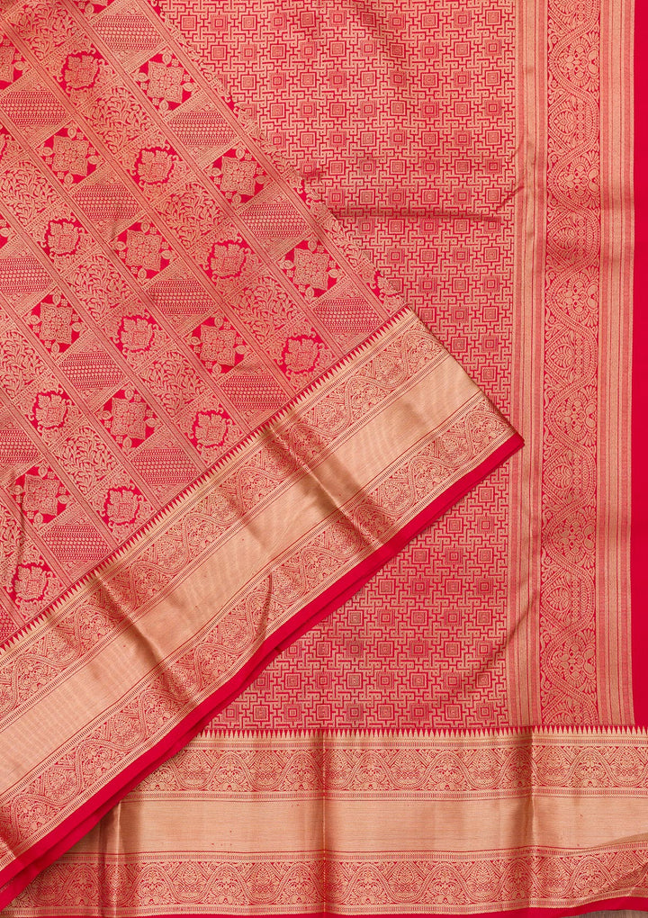Red Zariwork Pure Silk Saree