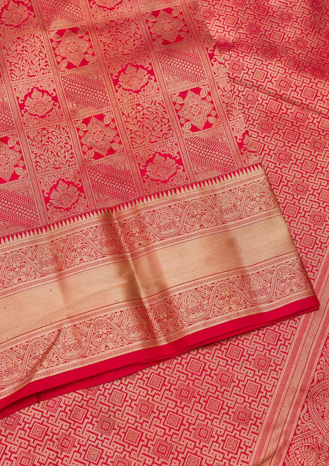 Red Zariwork Pure Silk Saree