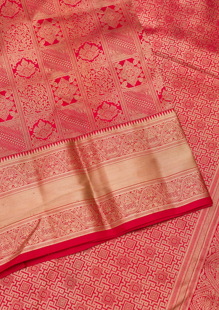 Red Zariwork Pure Silk Saree