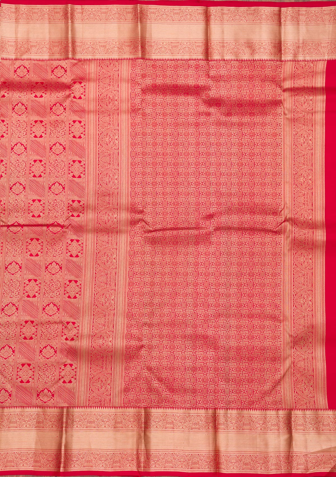 Red Zariwork Pure Silk Saree