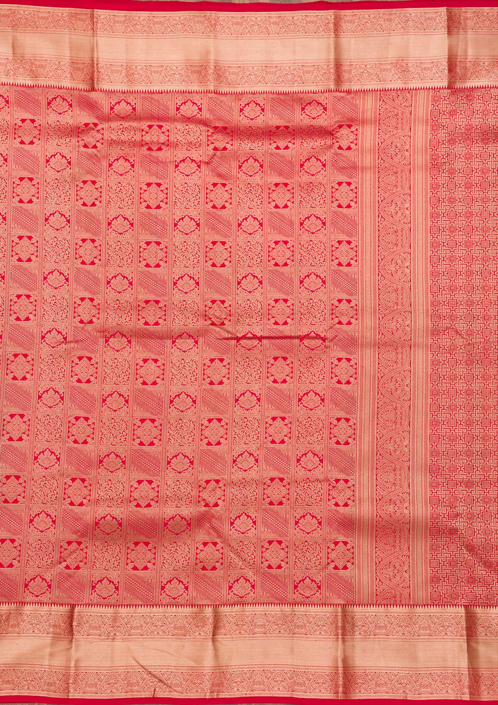 Red Zariwork Pure Silk Saree