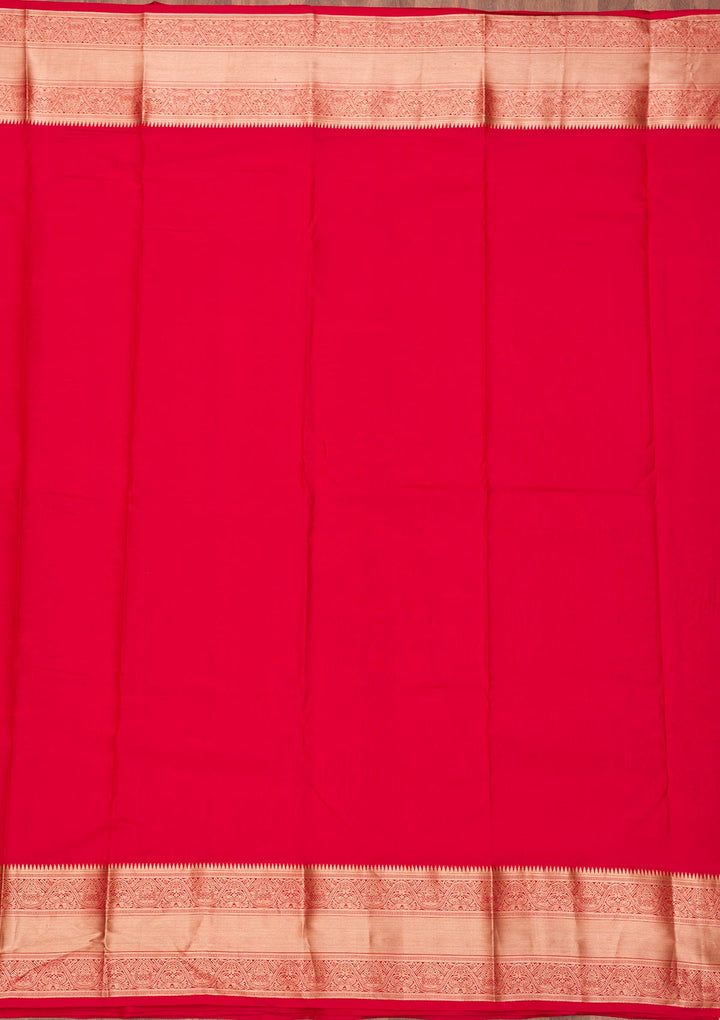 Red Zariwork Pure Silk Saree
