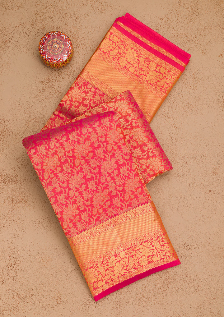 Red Zariwork Pure Silk Saree